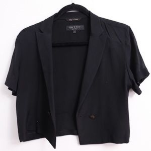 Rag & Bone cropped short sleeve blazer/shirt